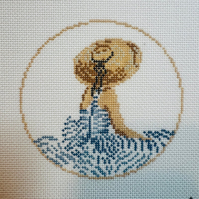 Sundressed Up Ornament needlepoint canvas - Bargello Needlepoint
