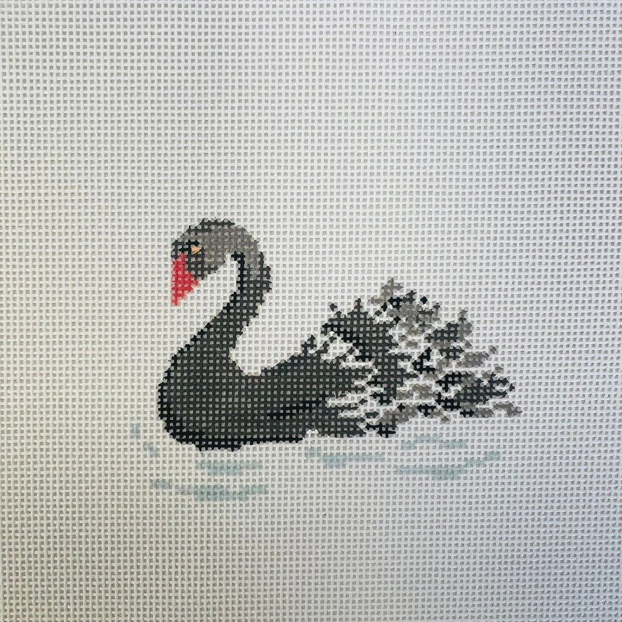 The Black Swan needlepoint canvas - Bargello Needlepoint