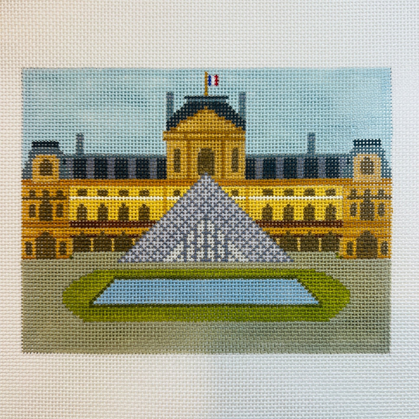 The Louvre needlepoint canvas - Bargello Needlepoint