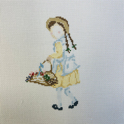 The Secret Garden - Mary needlepoint canvas - Bargello Needlepoint