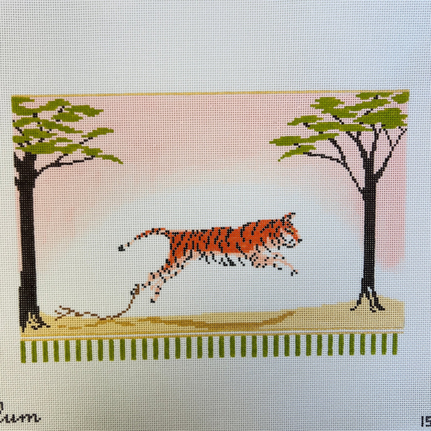 Tiger needlepoint canvas - Bargello Needlepoint