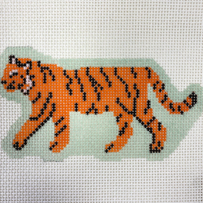 Tiger, Ornament Size needlepoint canvas - Bargello Needlepoint