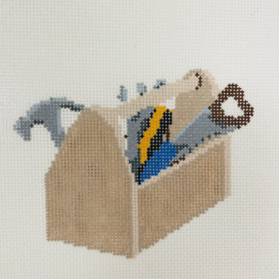 Tool Box Ornament needlepoint canvas - Bargello Needlepoint
