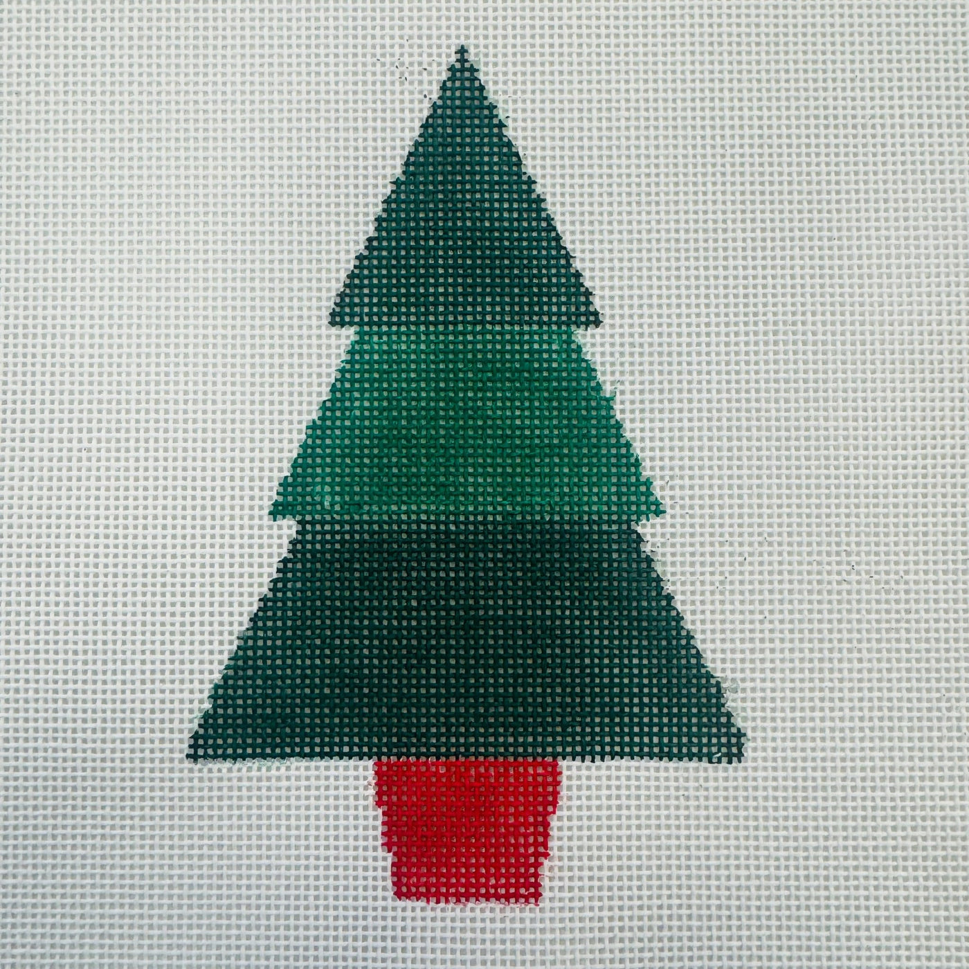 Triangle Trees - Dark Needlepoint Canvas with stitch guide needlepoint canvas - Bargello Needlepoint
