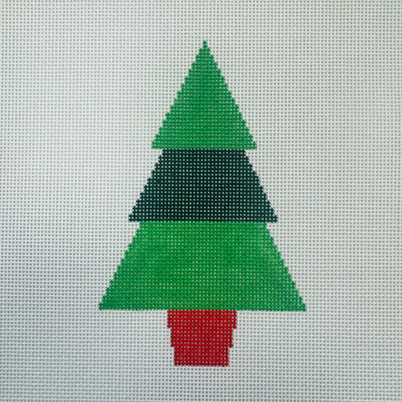Triangle Trees - Light Needlepoint Canvas with stitch guide needlepoint canvas - Bargello Needlepoint