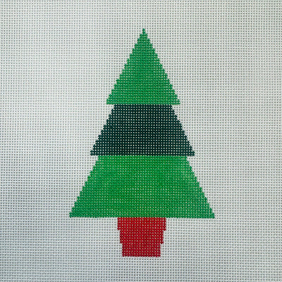 Triangle Trees - Light Needlepoint Canvas with stitch guide needlepoint canvas - Bargello Needlepoint