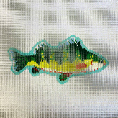 Trout needlepoint canvas - Bargello Needlepoint