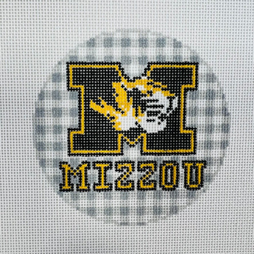 University of Missouri (Mizzou) needlepoint canvas - Bargello Needlepoint