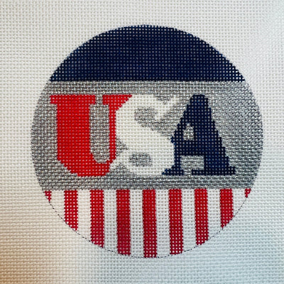 USA Ornament needlepoint canvas - Bargello Needlepoint