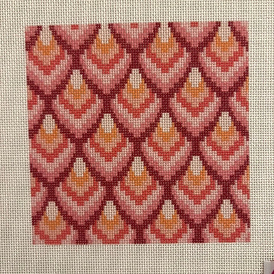 Vagello Square - pinks or blues needlepoint canvas - Bargello Needlepoint