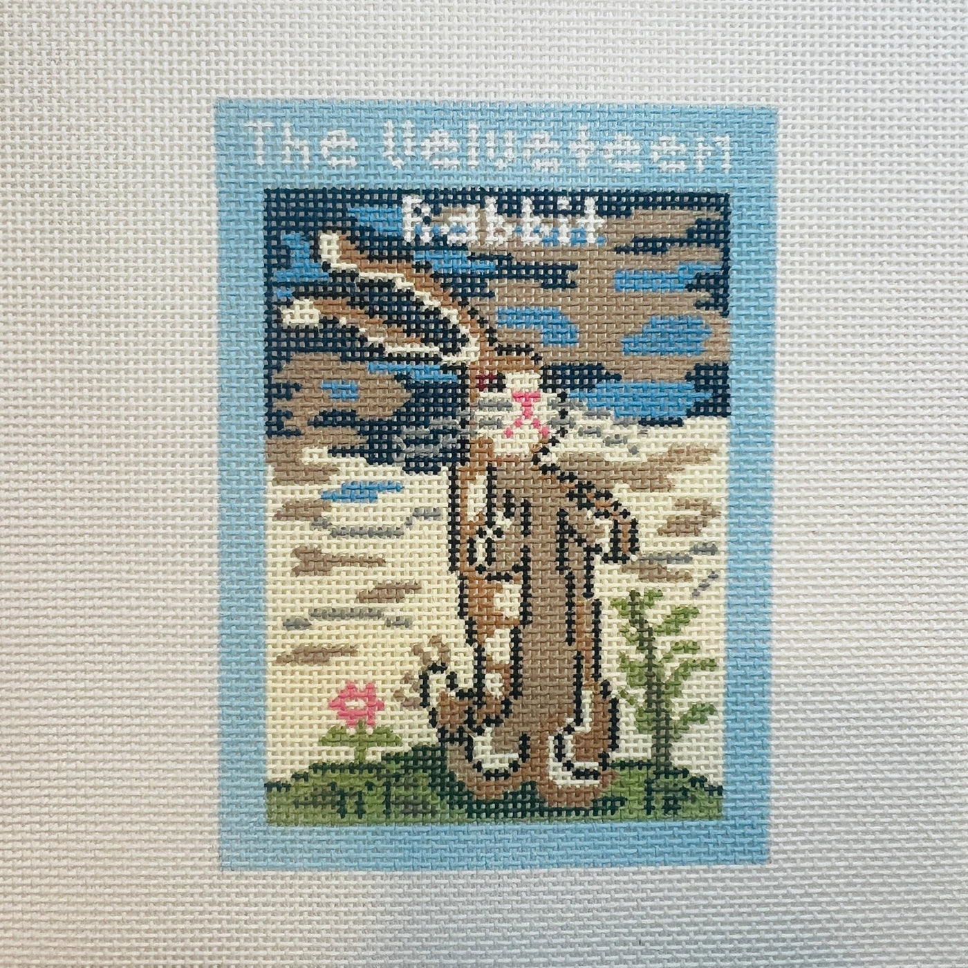 Velveteen Rabbit Book Cover needlepoint canvas - Bargello Needlepoint