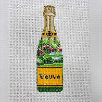 Veuve Bottle - Masters Golf Augusta needlepoint canvas - Bargello Needlepoint