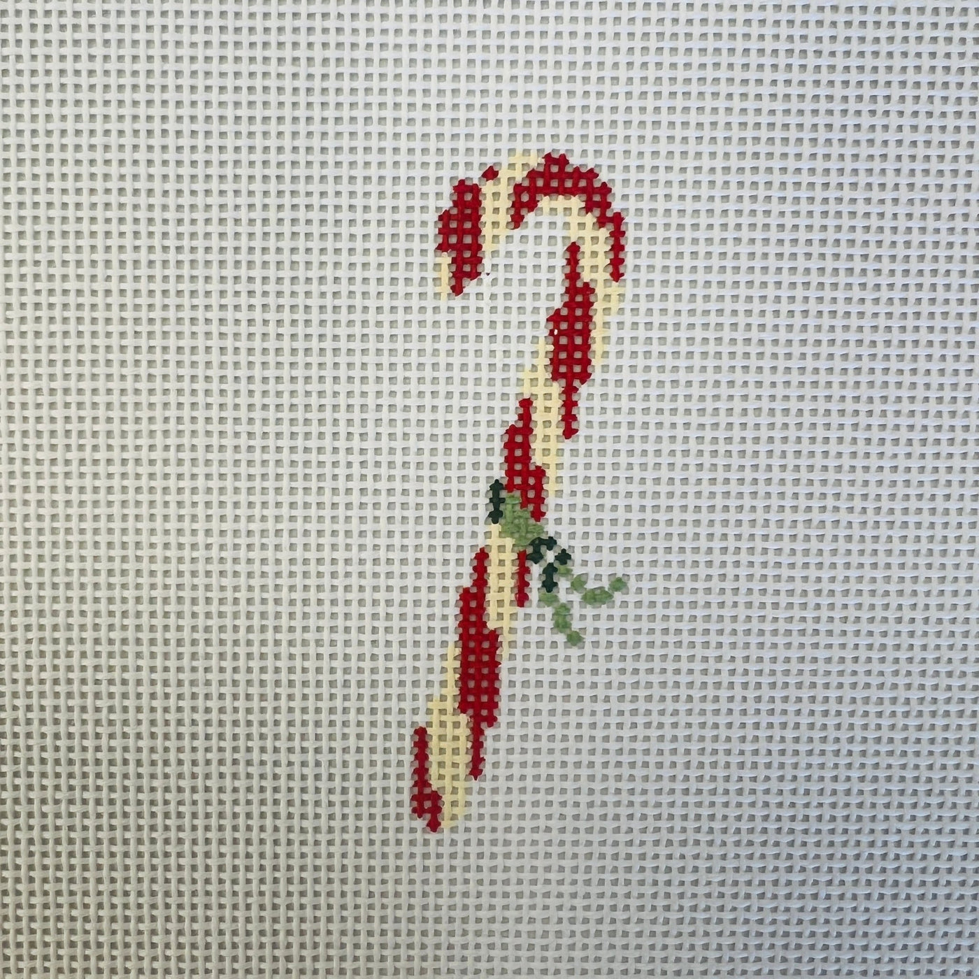 Victorian Christmas - Candy Cane Ornament needlepoint canvas - Bargello Needlepoint