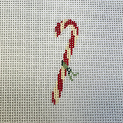 Victorian Christmas - Candy Cane Ornament needlepoint canvas - Bargello Needlepoint
