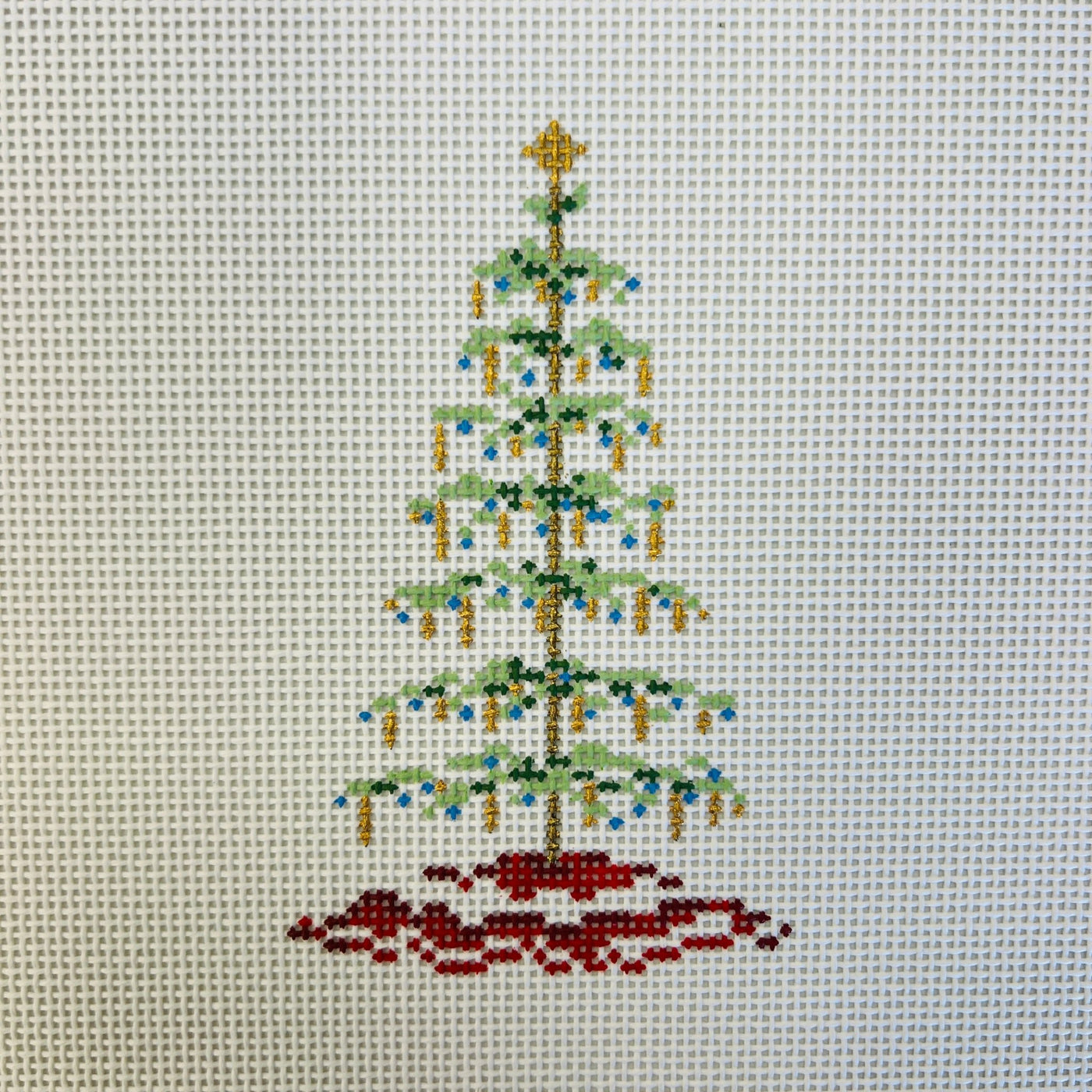 Victorian Christmas - Feather Tree needlepoint canvas - Bargello Needlepoint