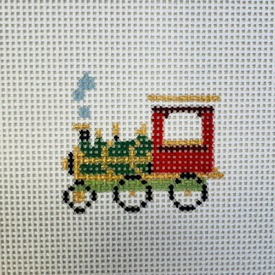 Victorian Christmas - Train Ornament needlepoint canvas - Bargello Needlepoint