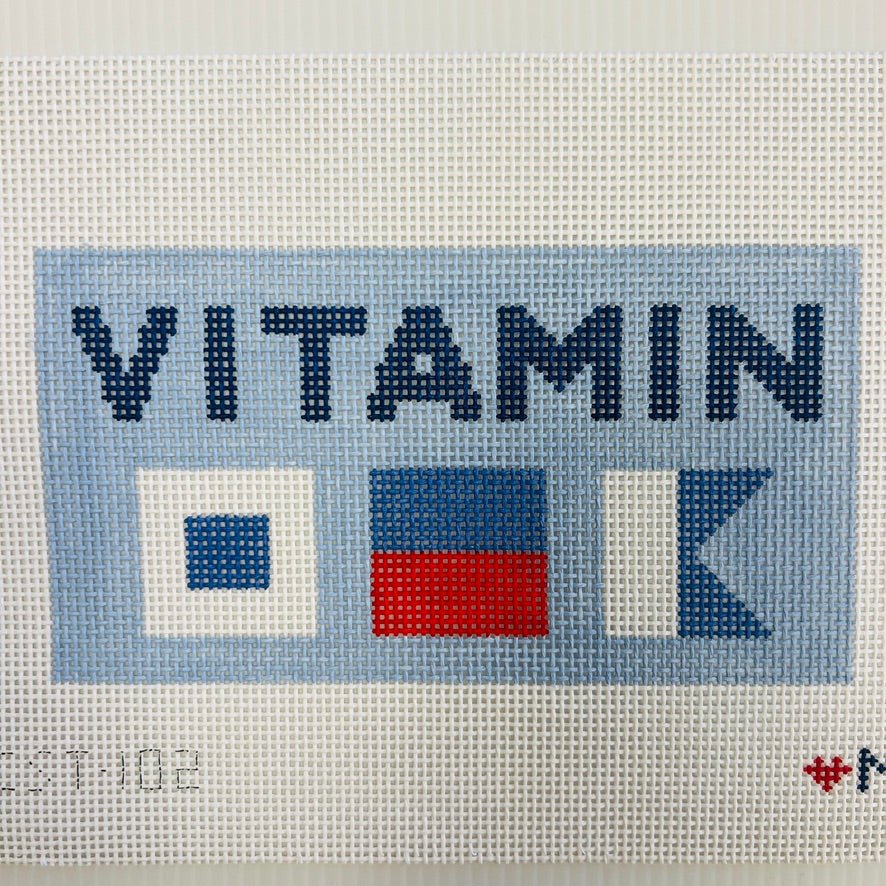 VITAMIN SEA (FLAGS) needlepoint canvas - Bargello Needlepoint