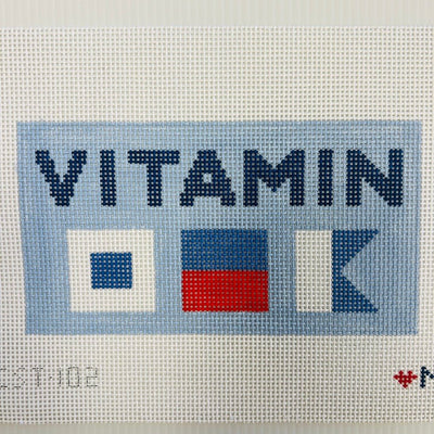 VITAMIN SEA (FLAGS) needlepoint canvas - Bargello Needlepoint