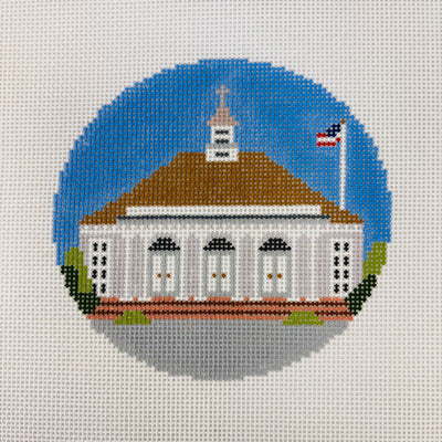 Watch Hill Chapel needlepoint canvas - Bargello Needlepoint