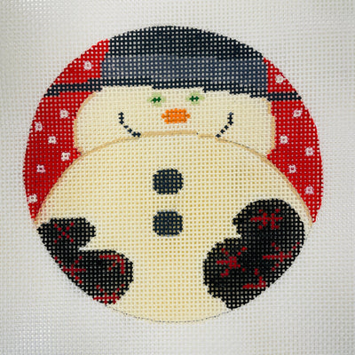Well - fed Frosty Ornament needlepoint canvas - Bargello Needlepoint
