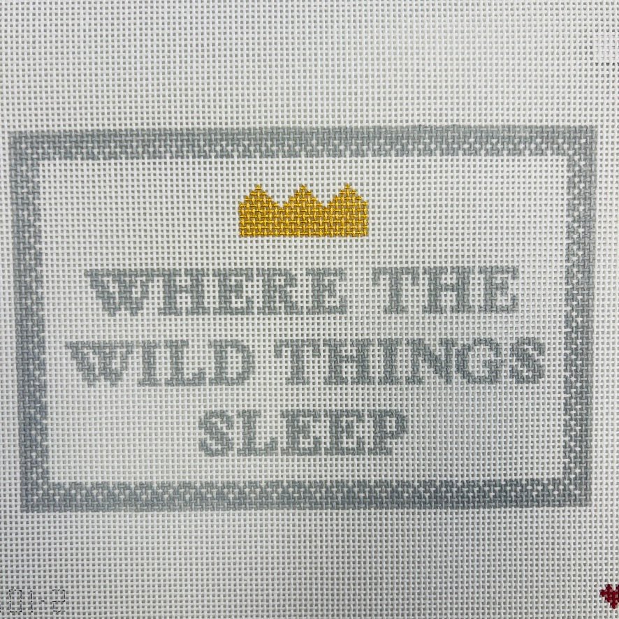 WHERE THE WILD THINGS SLEEP needlepoint canvas - Bargello Needlepoint