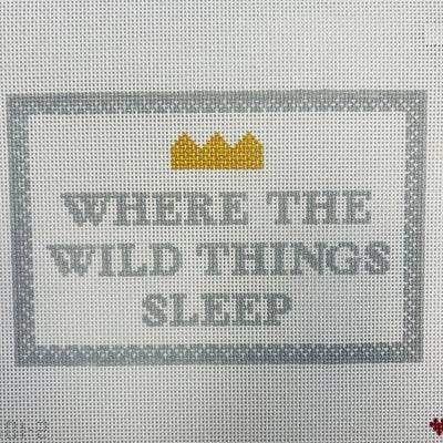 WHERE THE WILD THINGS SLEEP needlepoint canvas - Bargello Needlepoint