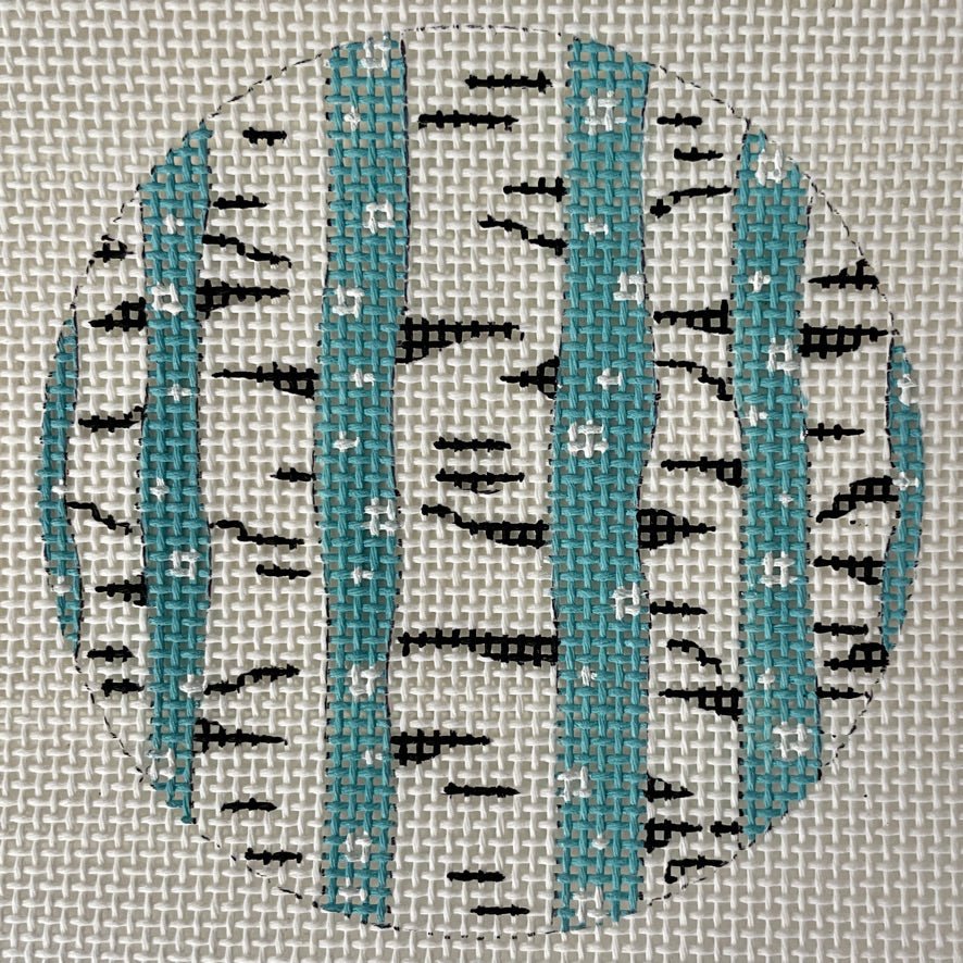 White Birch Trees Ornament needlepoint canvas - Bargello Needlepoint