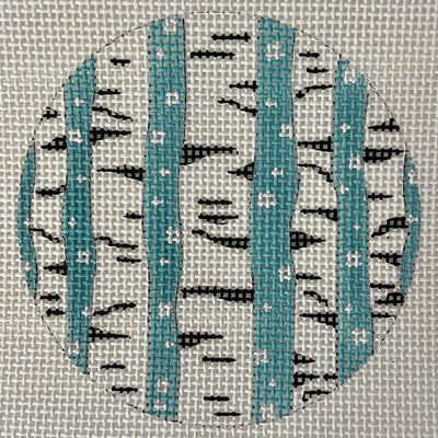 White Birch Trees Ornament needlepoint canvas - Bargello Needlepoint