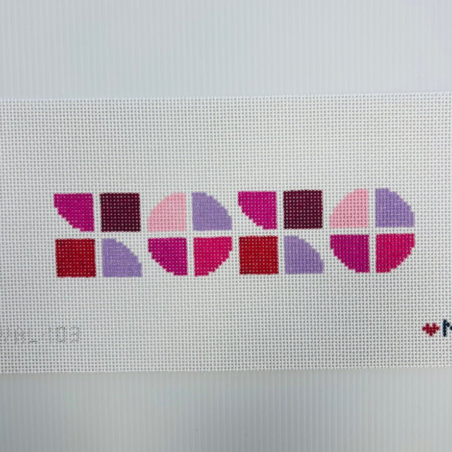 XOXO needlepoint canvas - Bargello Needlepoint