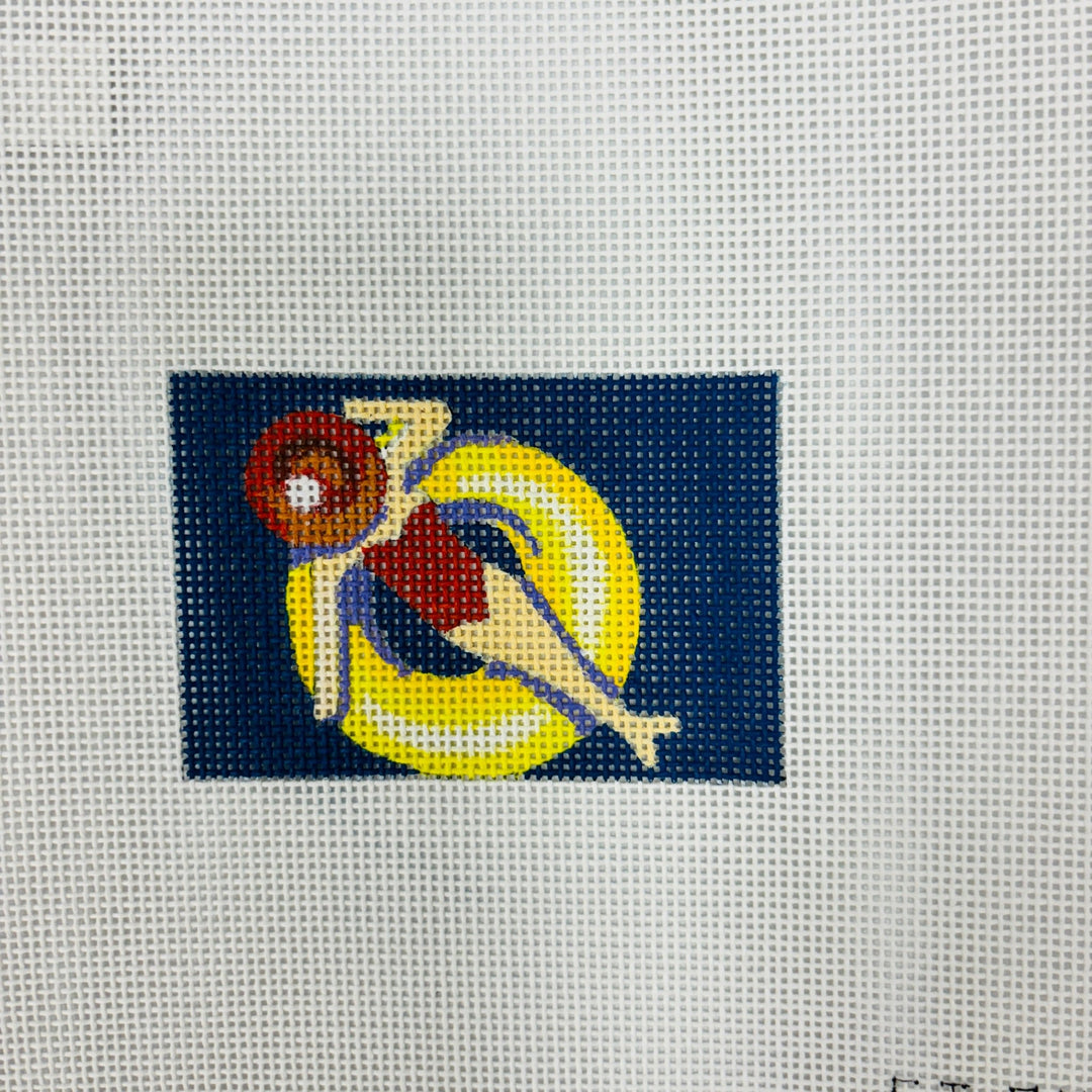 Yellow Floatie Luggage Tag Insert Needlepoint Canvas – Bargello