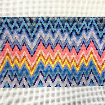ZigZag Clutch needlepoint canvas - Bargello Needlepoint