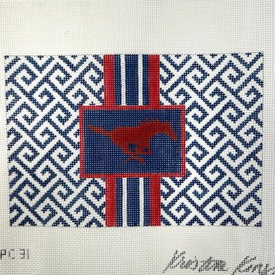 SMU Clutch or Tray Insert Needlepoint Canvas