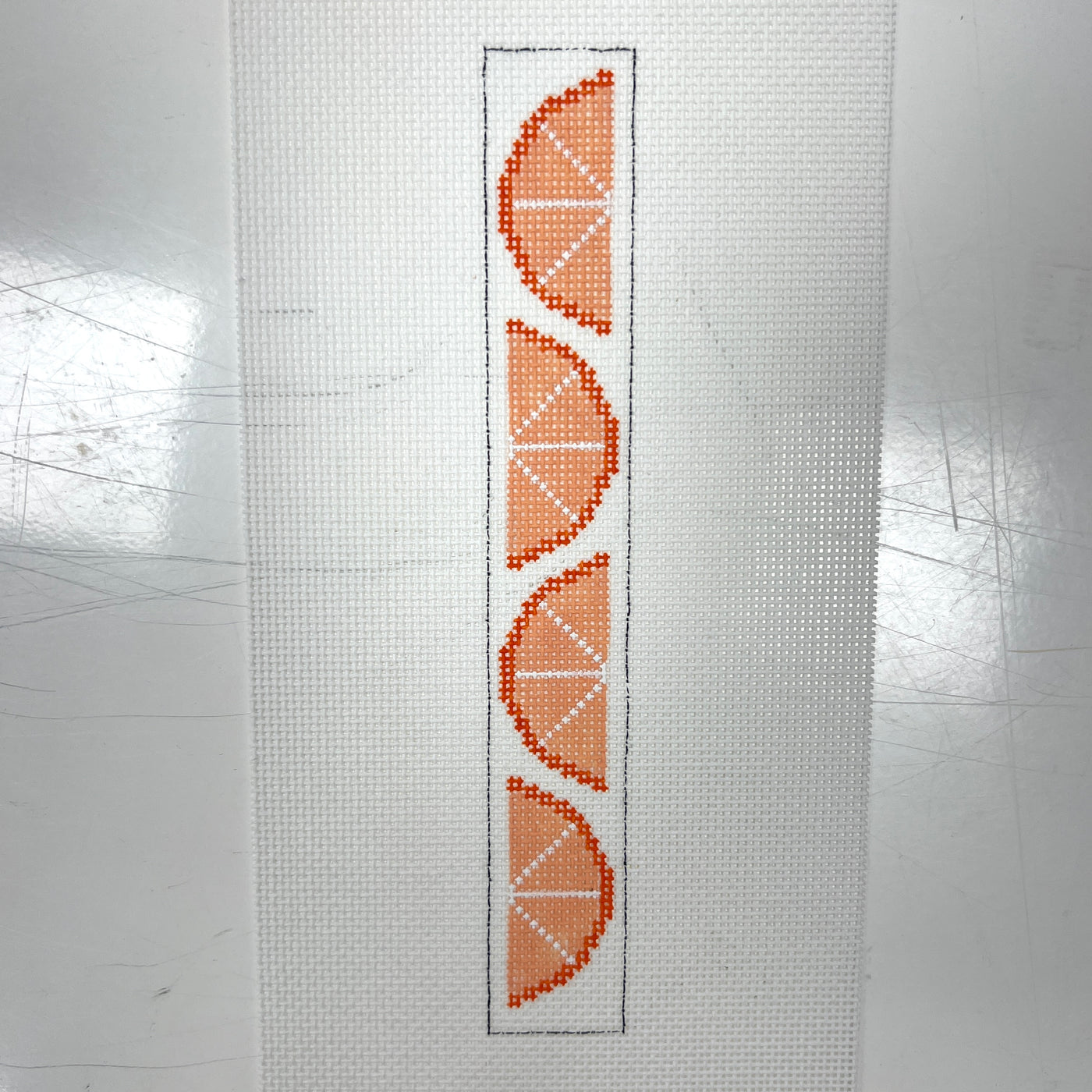 Orange Key Fob Needlepoint Canvas