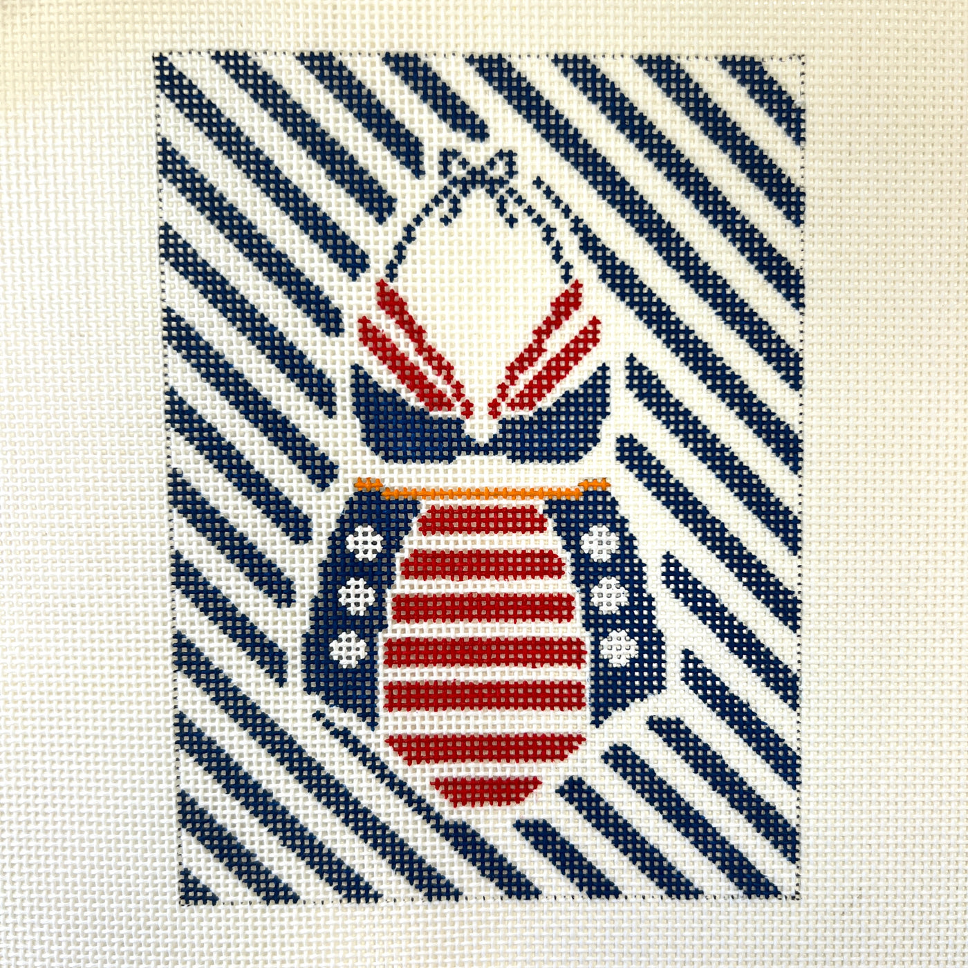 Two-Piece Red Stripe Bathing Suit