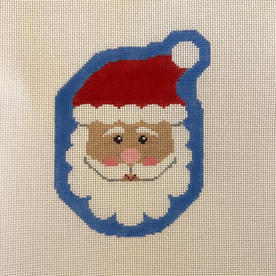 Santa with Pompom Ornament with Stitch Guide