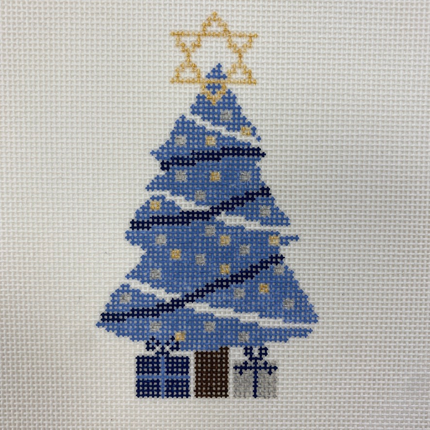 Hanukkah Tree Ornament Needlepoint Canvas