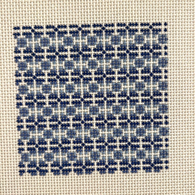 Mosaic Tile - Blue Square Needlepoint Canvas