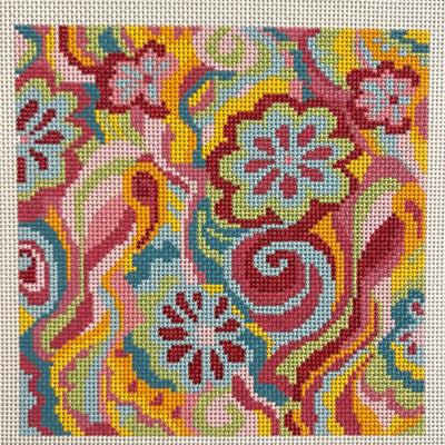 Pucciesque Floral Large Square Needlepoint Canvas