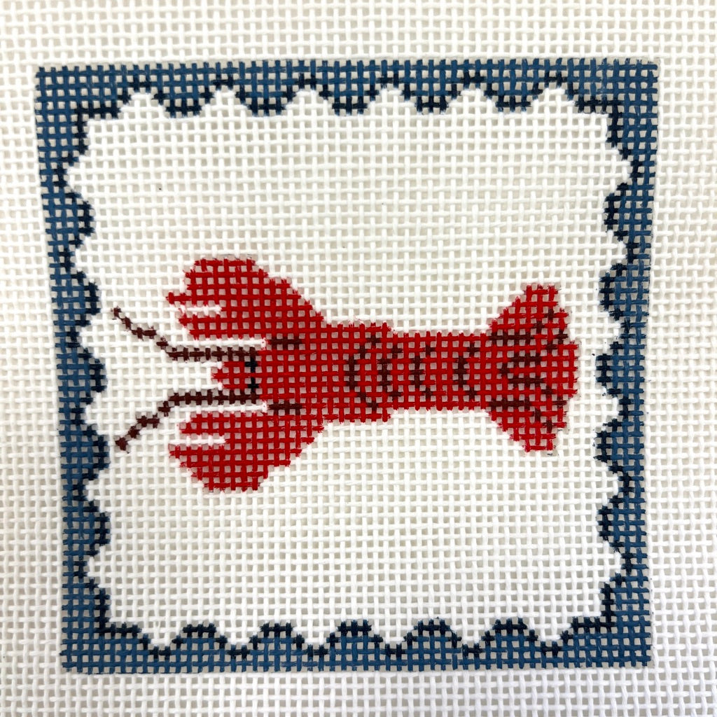 Red Lobster coaster/ Insert Needlepoint Canvas