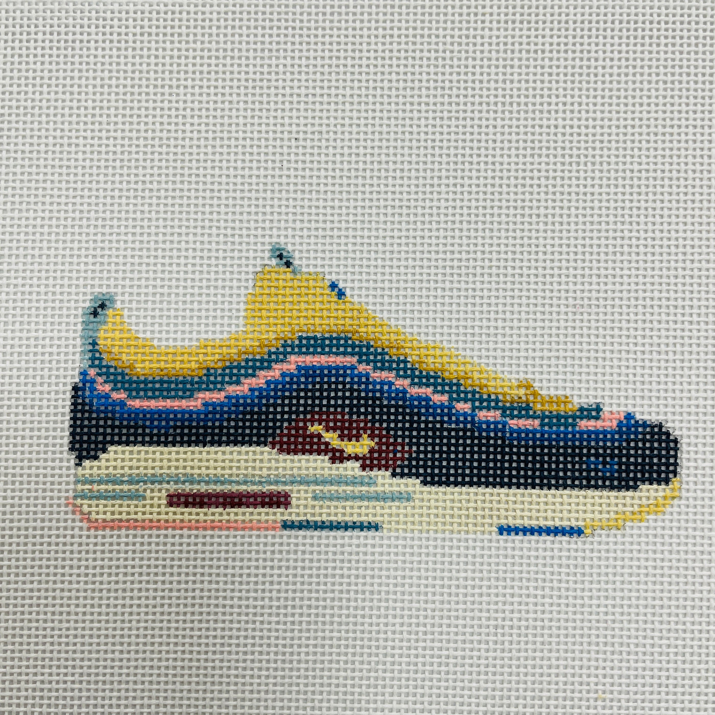 Colorful Sneaker Needlepoint Canvas