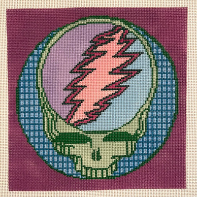 Large Box of Rain Steal Your Face Grateful Dead Needlepoint Canvas