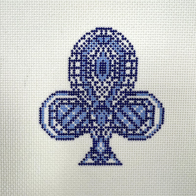 Blue Clover Insert or Coaster Needlepoint Canvas