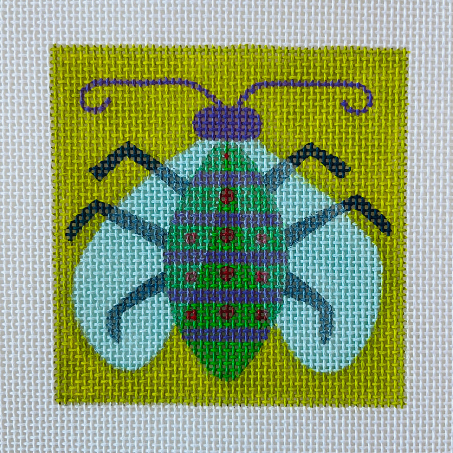 Little Square Bug Needlepoint Canvas