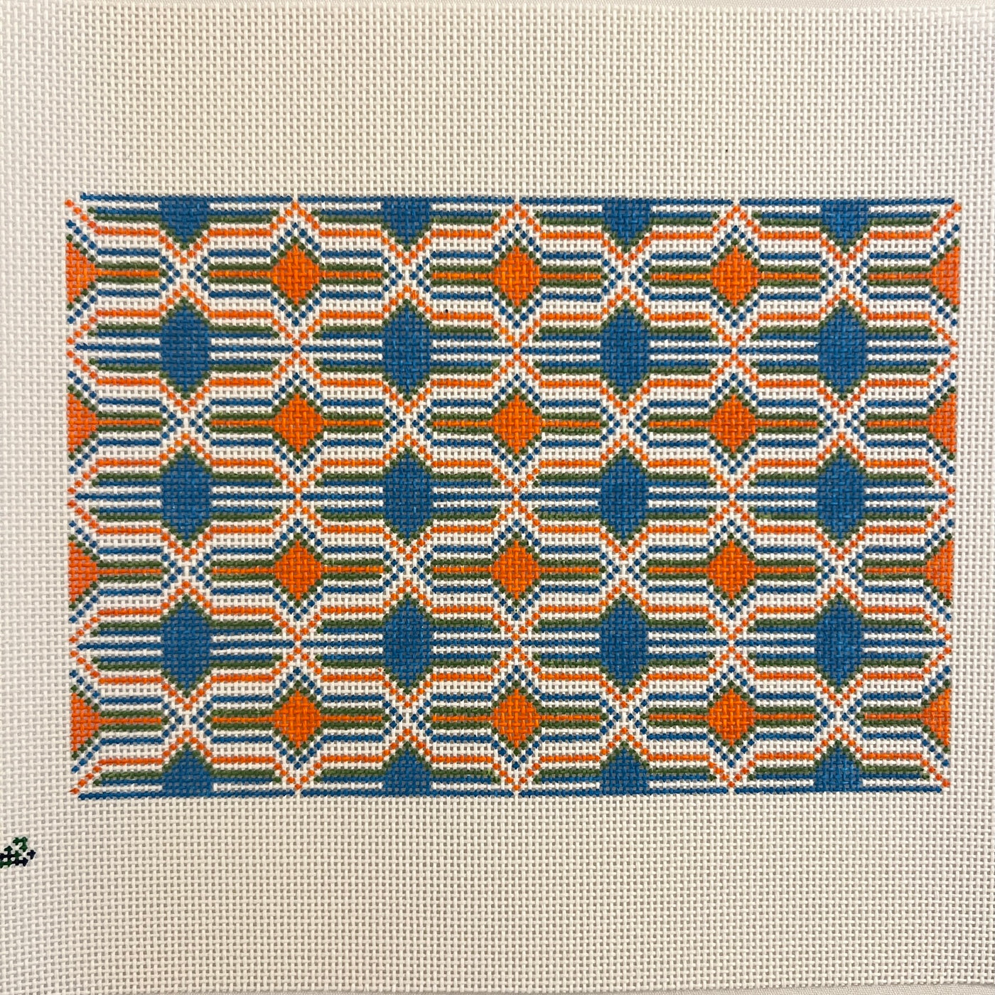 Granada Clutch - Orange Needlepoint Canvas