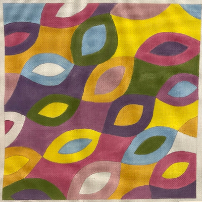 Colorful Olive Eyes Needlepoint Canvas