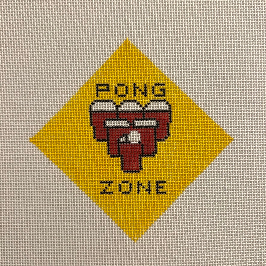 Pong Zone Ornament Needlepoint Canvas