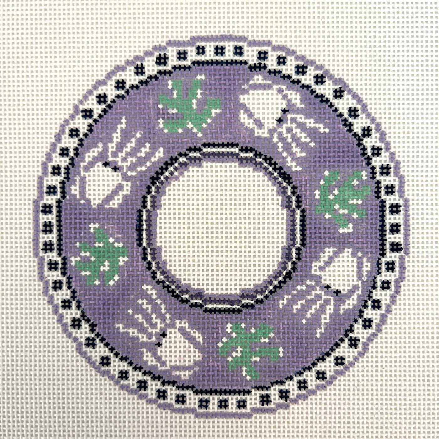 Squid Plate Needlepoint Canvas