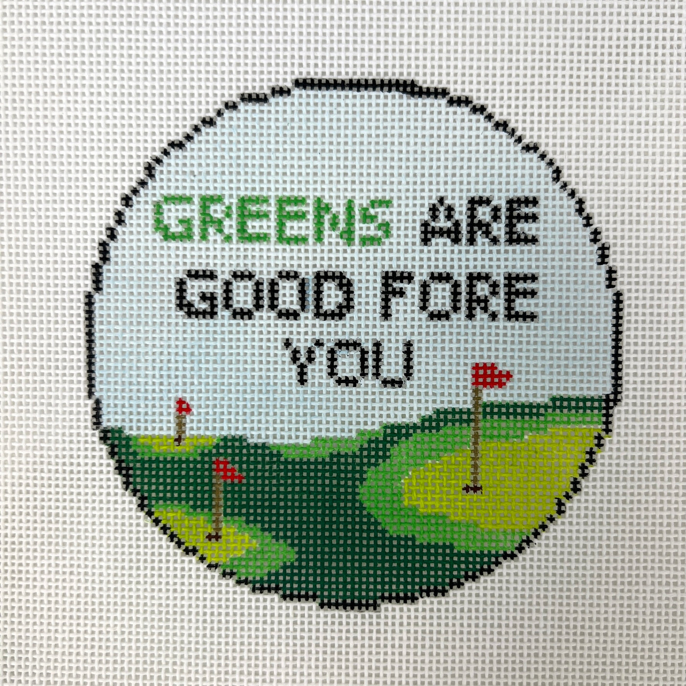 Greens Are Good For You Ornament Needlepoint Canvas