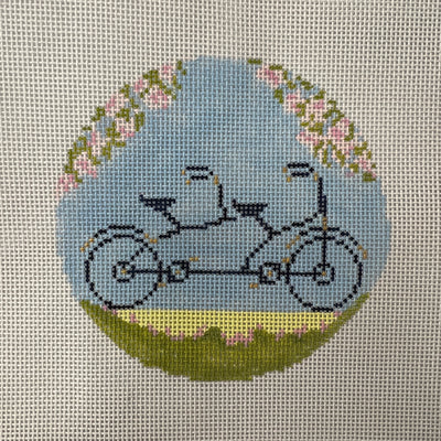Bicycle Built for Two Ornament Needlepoint Ornament
