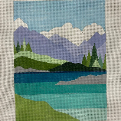 Mountain Graphic Landscape Needlepoint Canvas